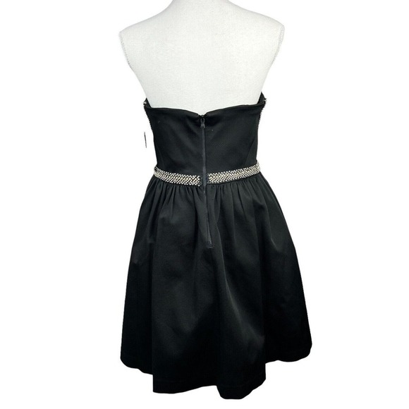 Shoshanna Black Midnight Embellished Bling Strapless Mini Dress Size 6 NWT - Picture 11 of 16